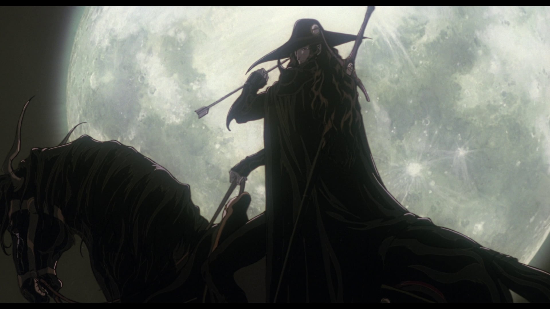 Vampire Hunter D: Bloodlust still of D aura farming.