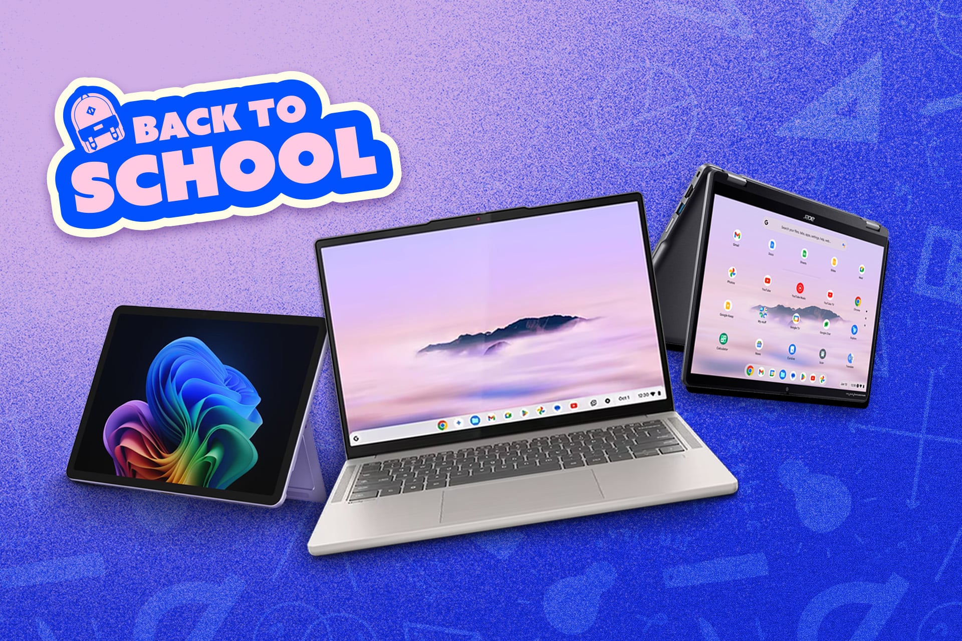 A featured image with three laptops selected for Back to School 2026.