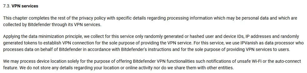 Bitdefender Vpn Privacy Policy