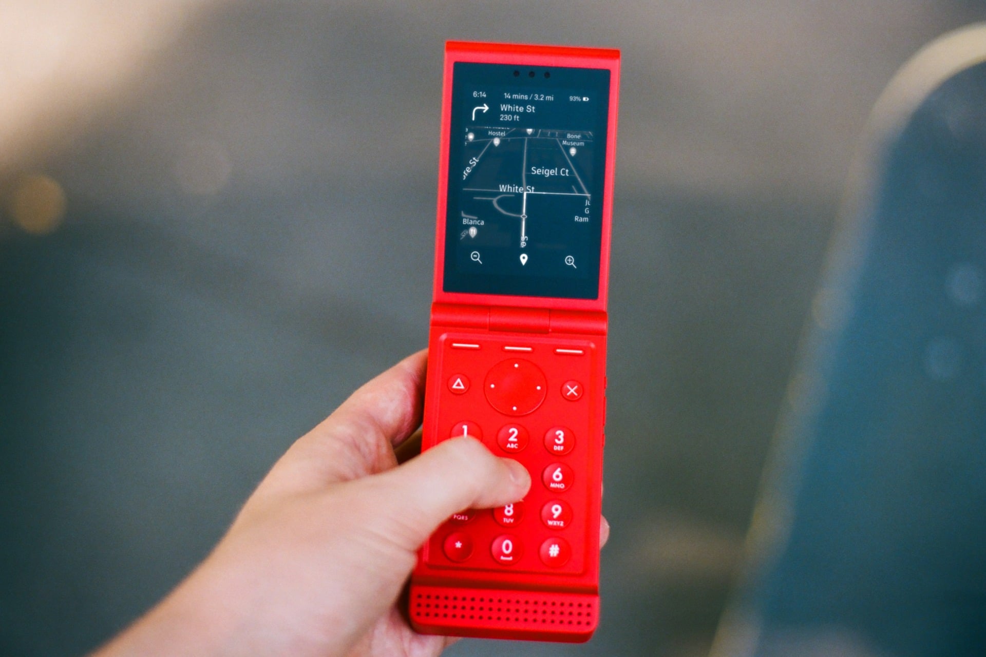 You can still access navigation apps on the Light Flip phone, but you won't be hitting up social media.