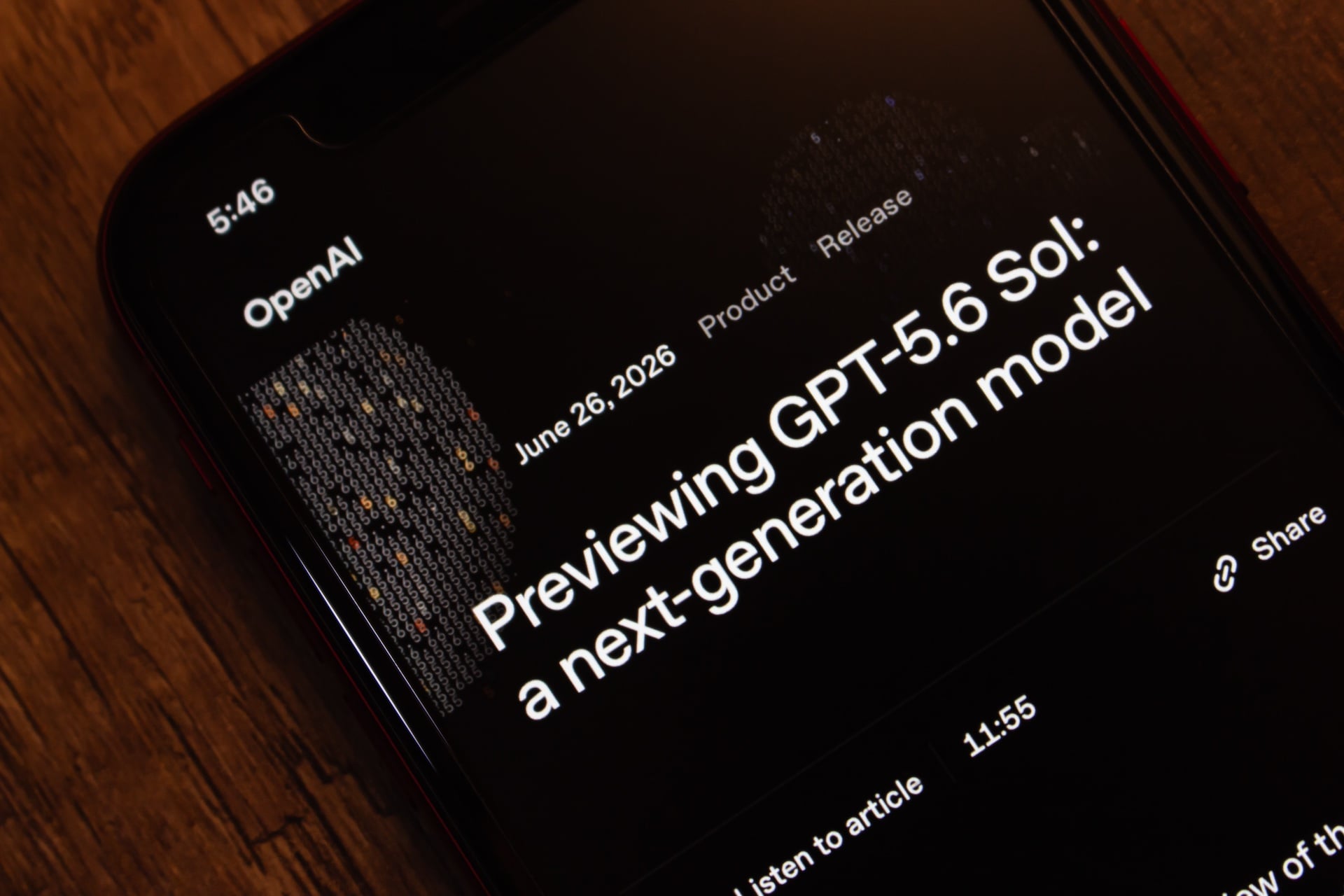 GPT-5.6 will be publicly released on June 09 in three separate tiers: Sol, Terra, and Luna.