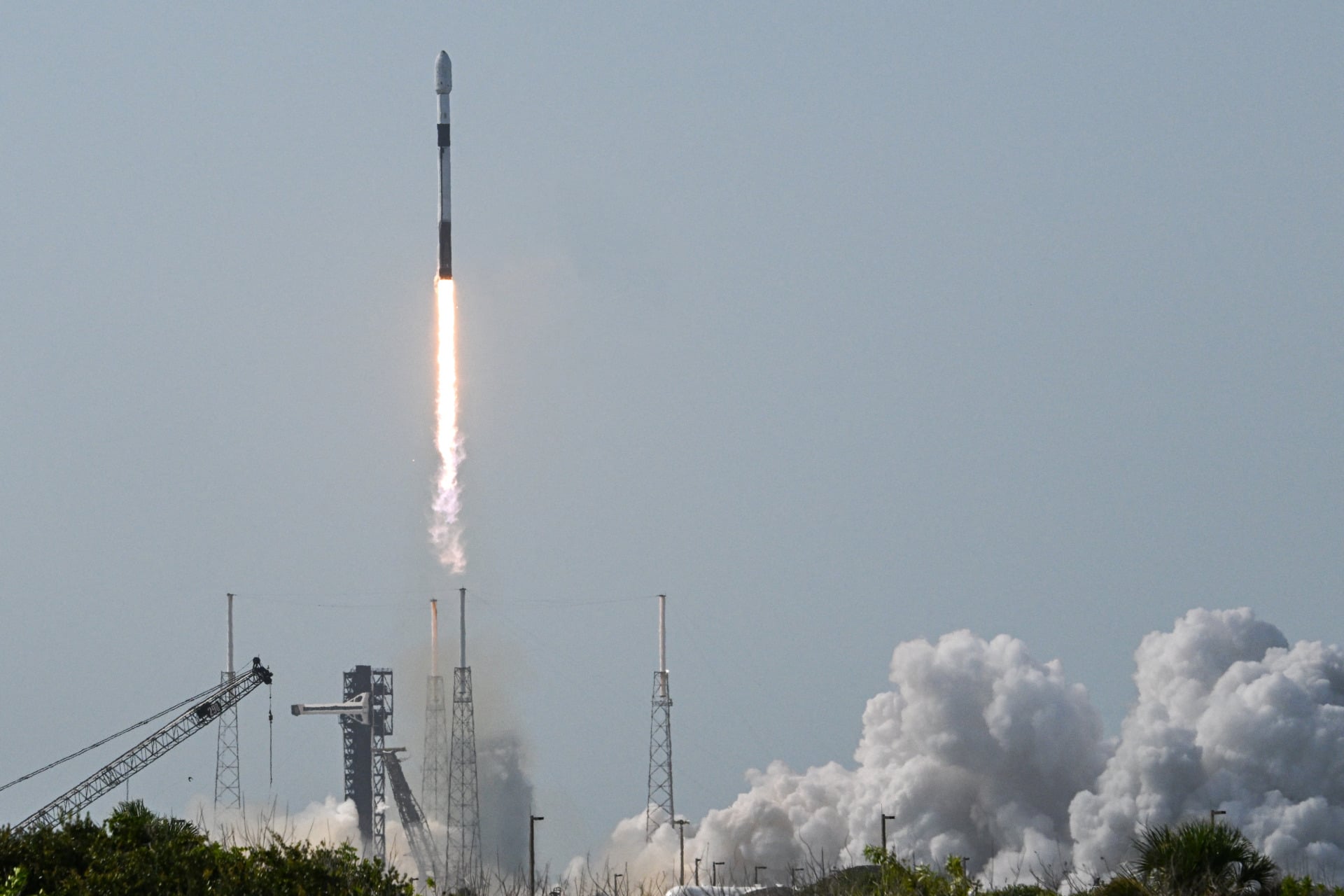 A SpaceX rocket launch in Florida
