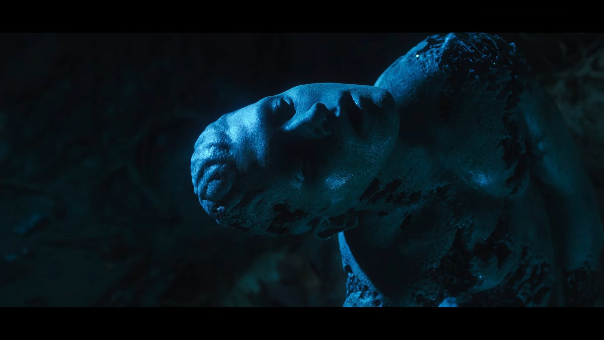 Human Vapor still of Human Vapor statue.