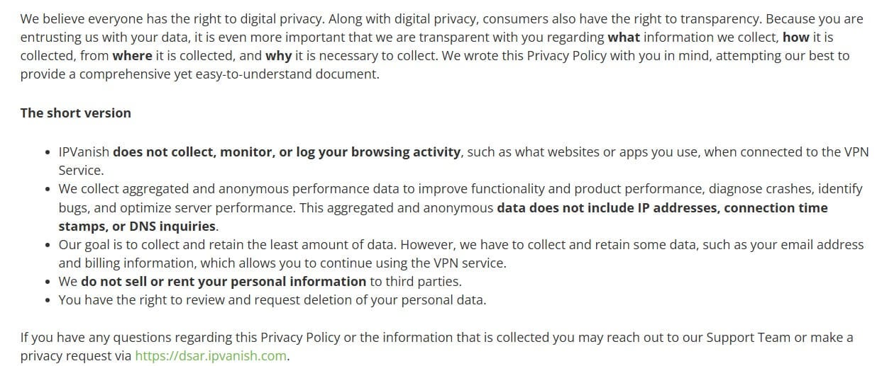 Ipvanish No Log Policy
