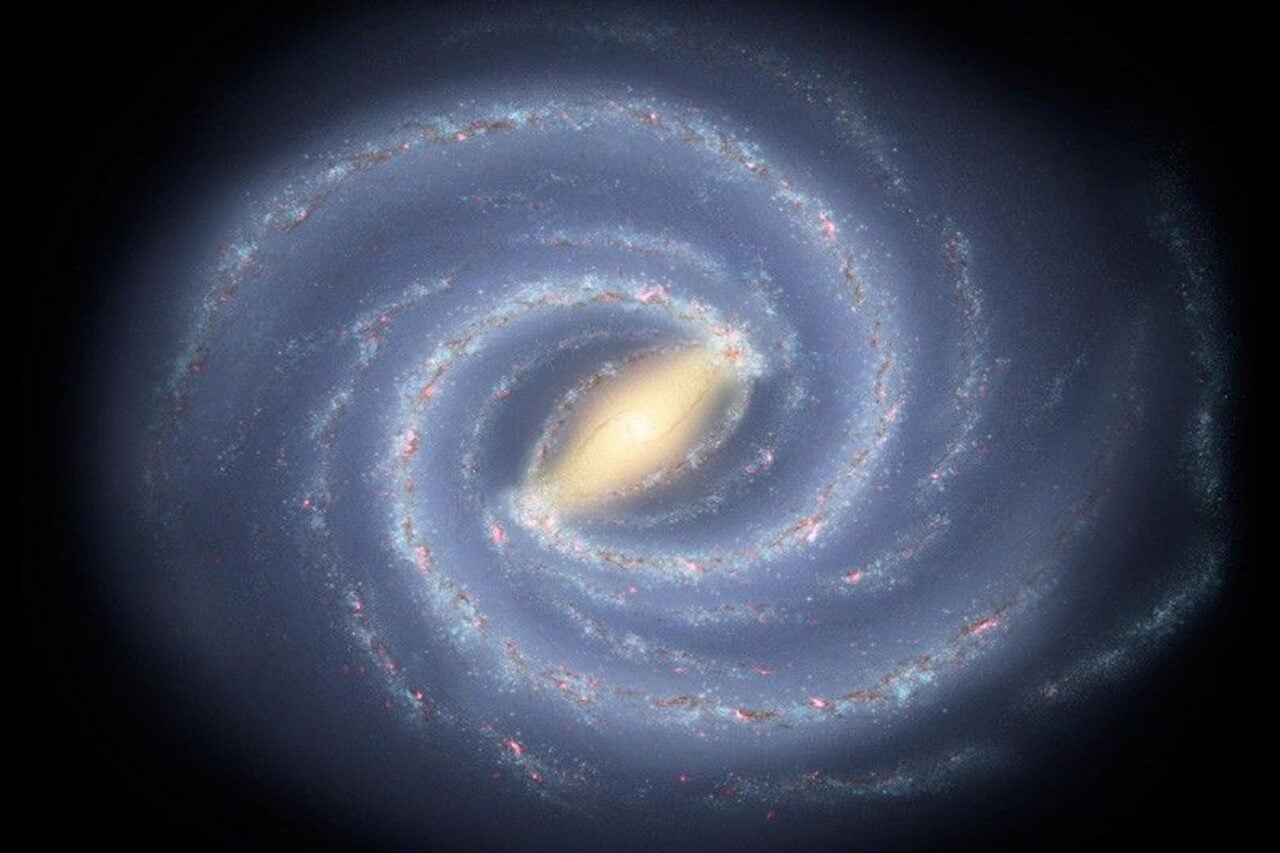 This illustration shows the Milky Way, our home galaxy.
