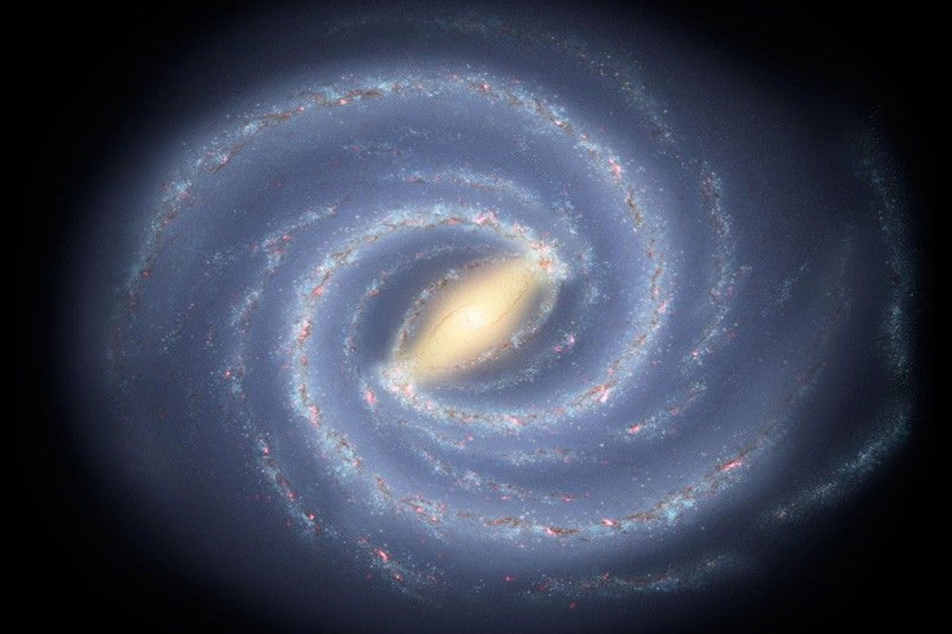 An illustration of the Milky Way galaxy.