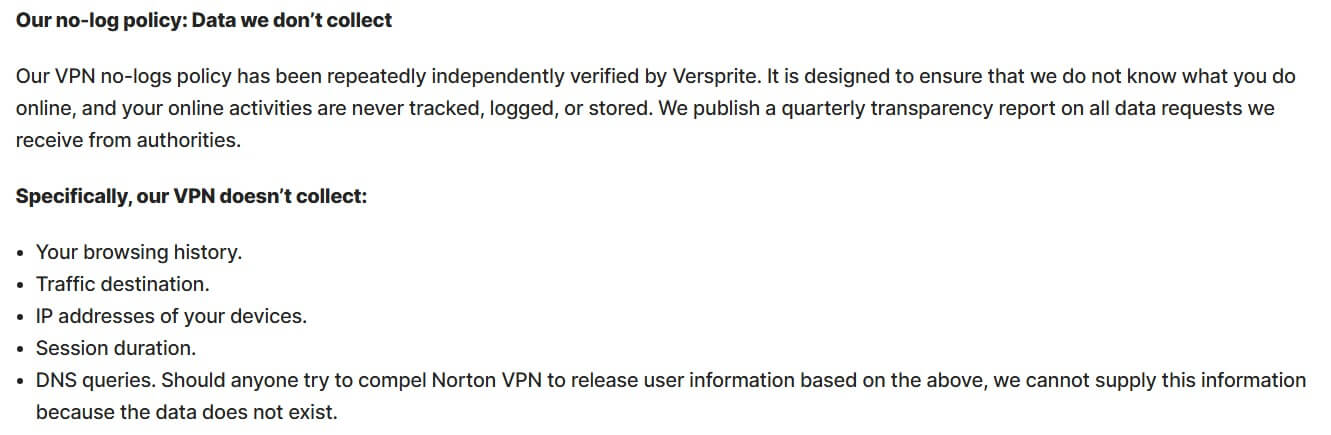 Norton Vpn Log Policy