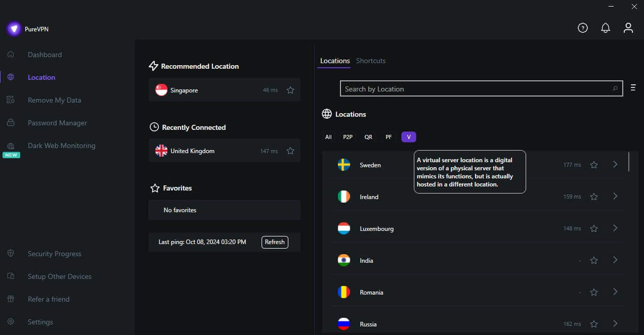 Purevpn Servers