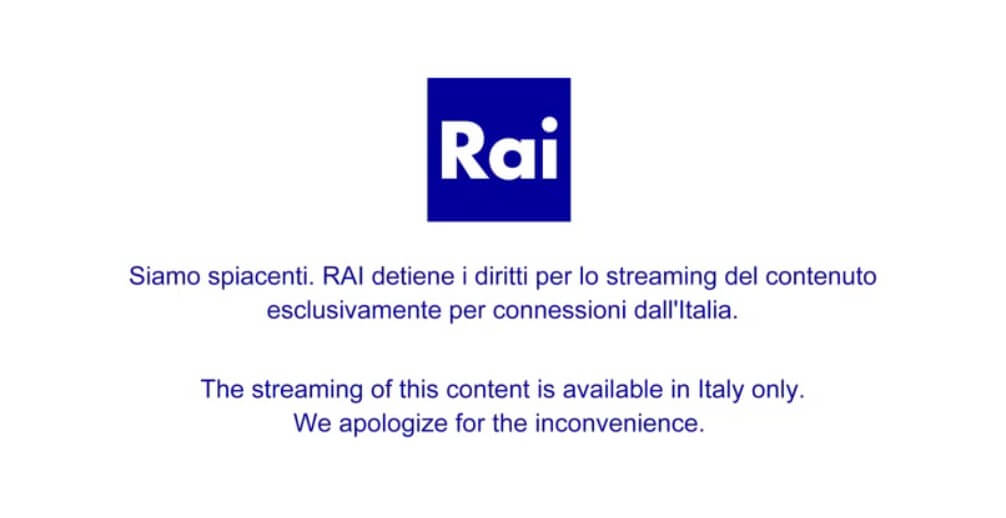 Raiplay Error