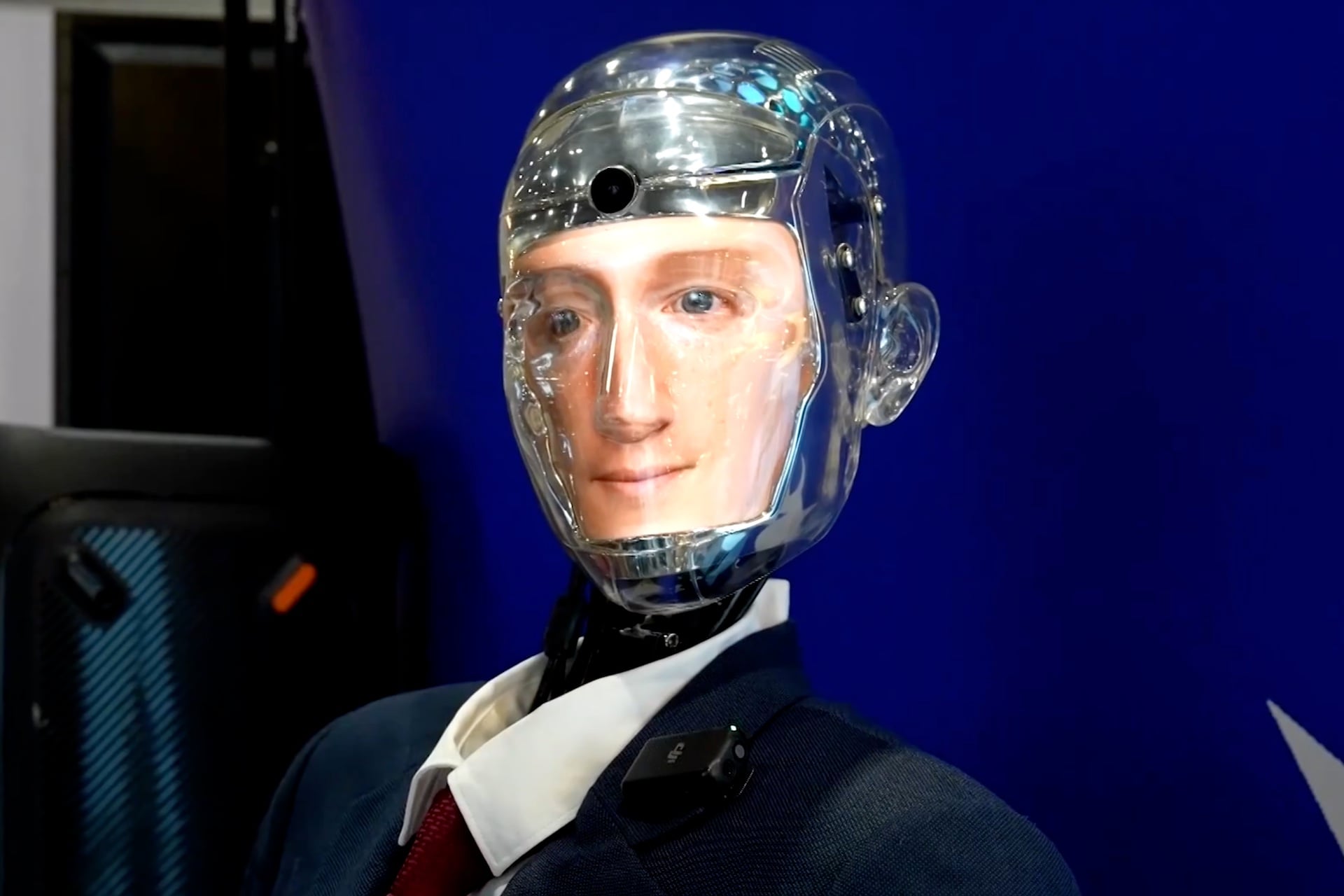 Robert the Robot on display at the UN's AI for Good Global Summit in Geneva.