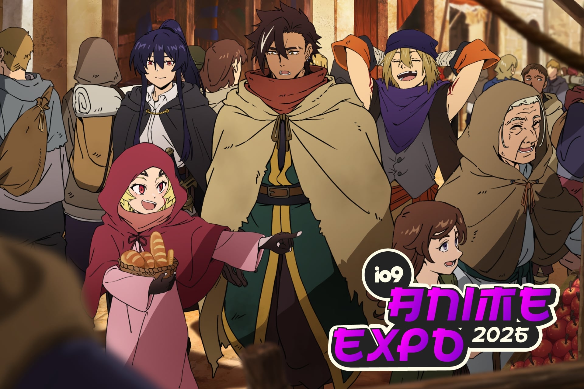 Sentenced To Be A Hero key visual of heroes in a shopping center.