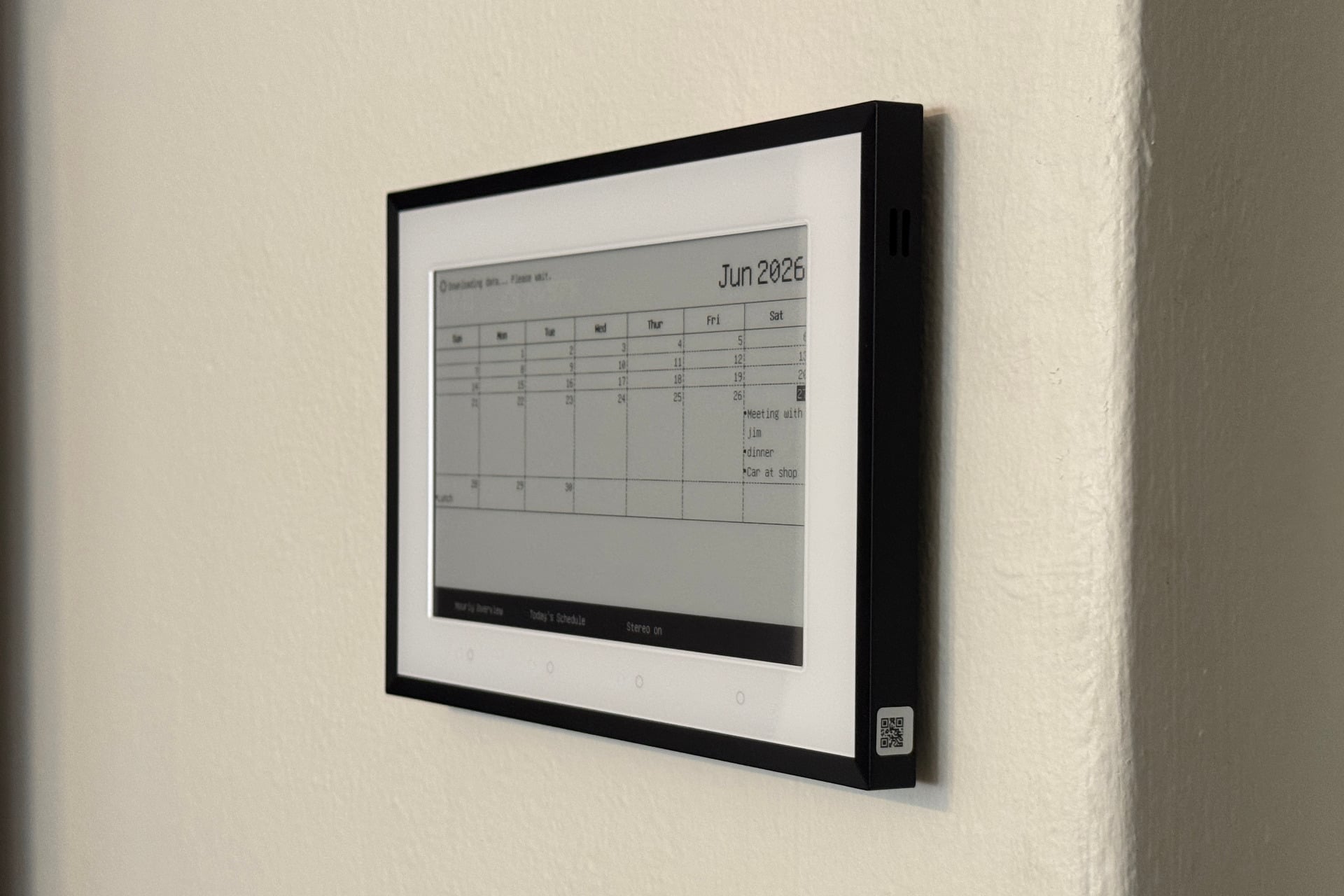 Home Dashboard viewed from a right angle, showing the monthly calendar view.