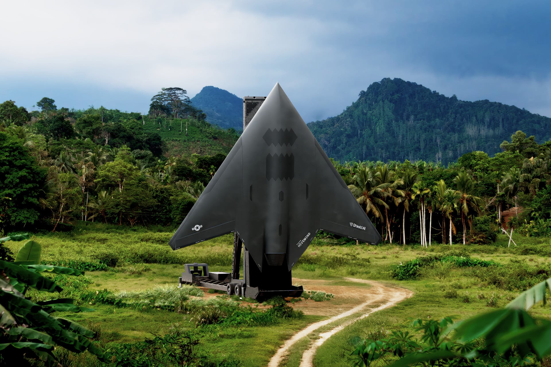 Depiction of X-BAT in a jungle setting. 