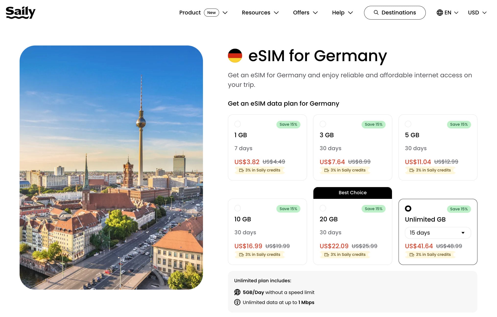 Germany eSIM Saily