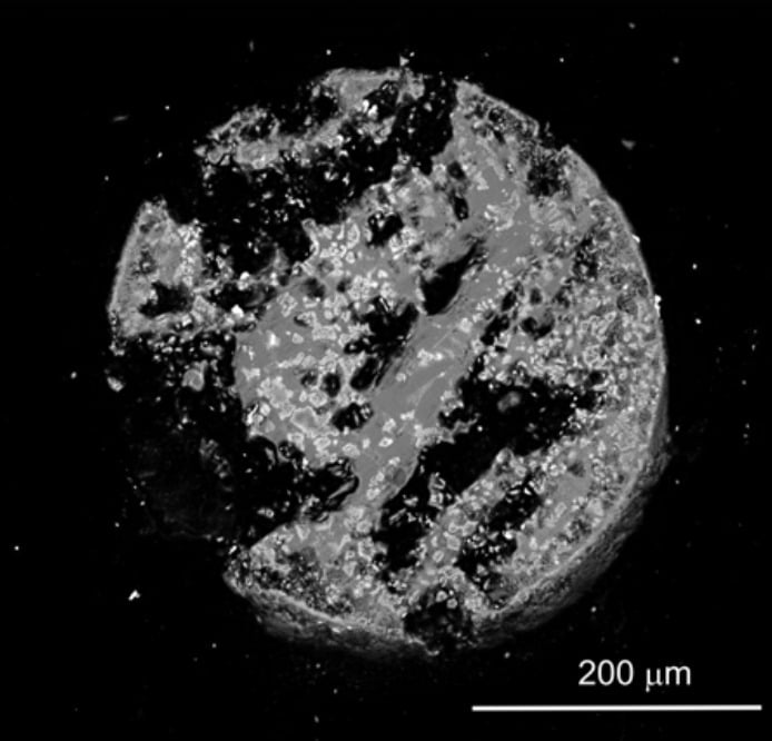 Hiroshimaite Sample Electron Image
