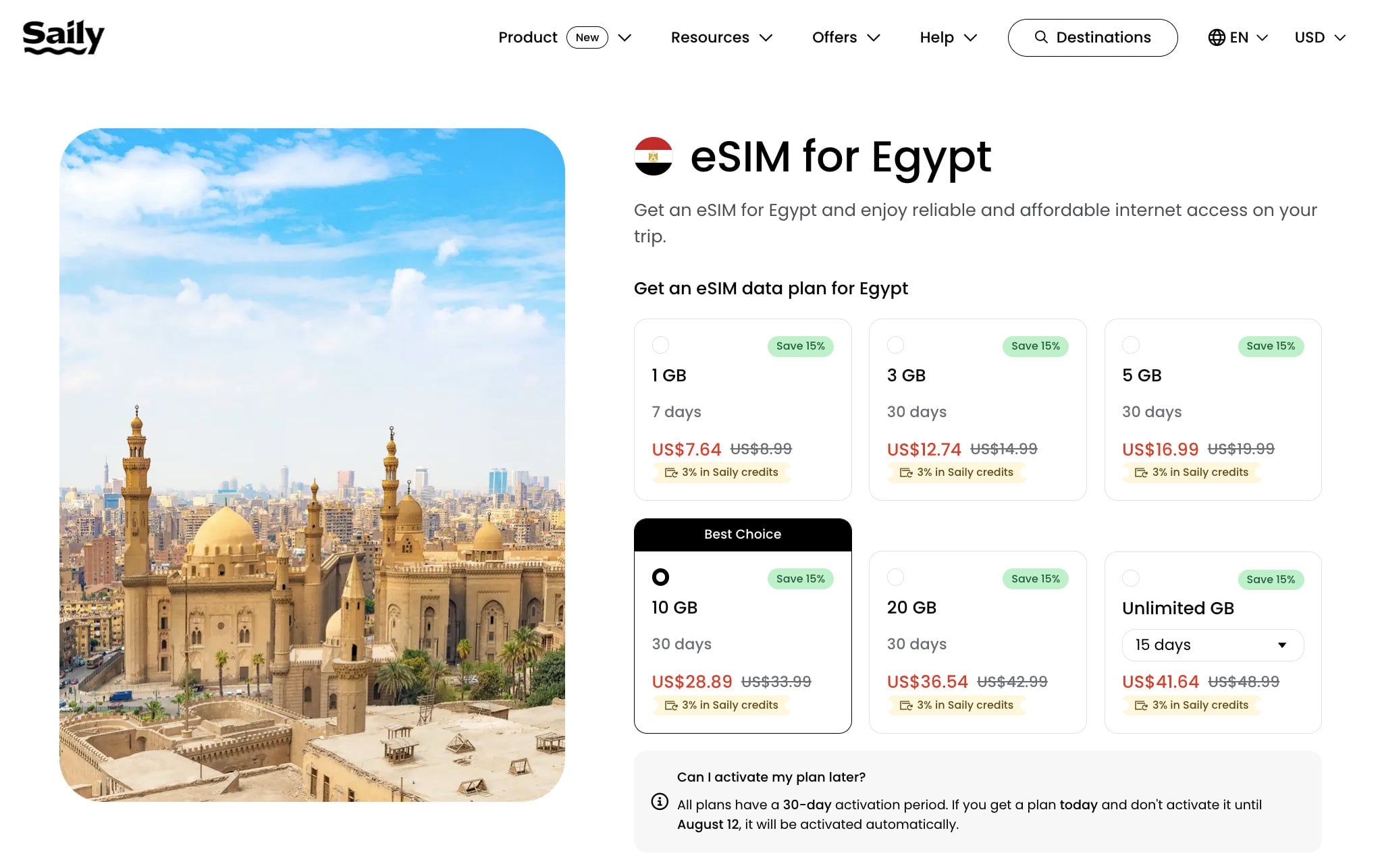 Saily eSIM Egypt