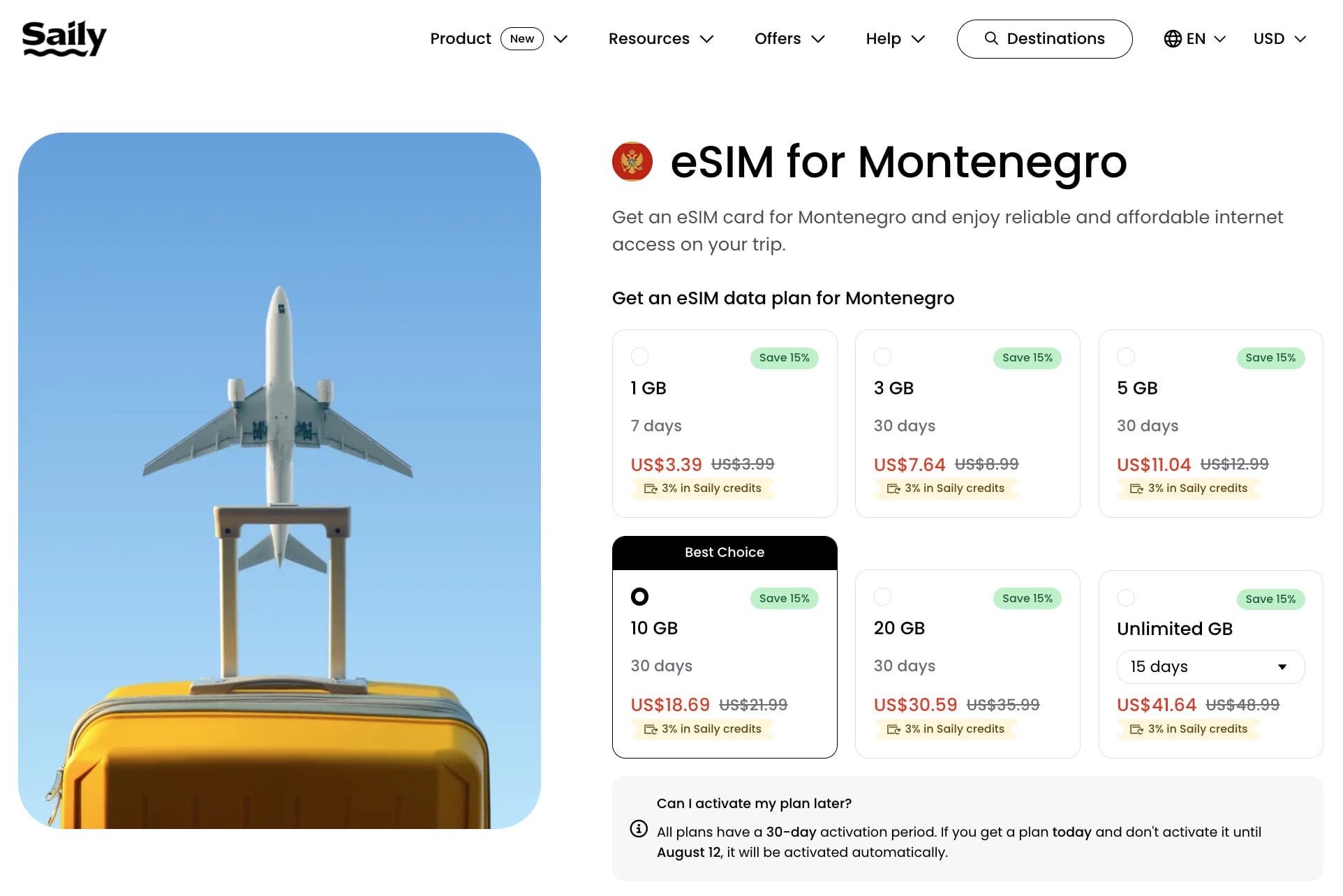 Saily Montenegro eSIM