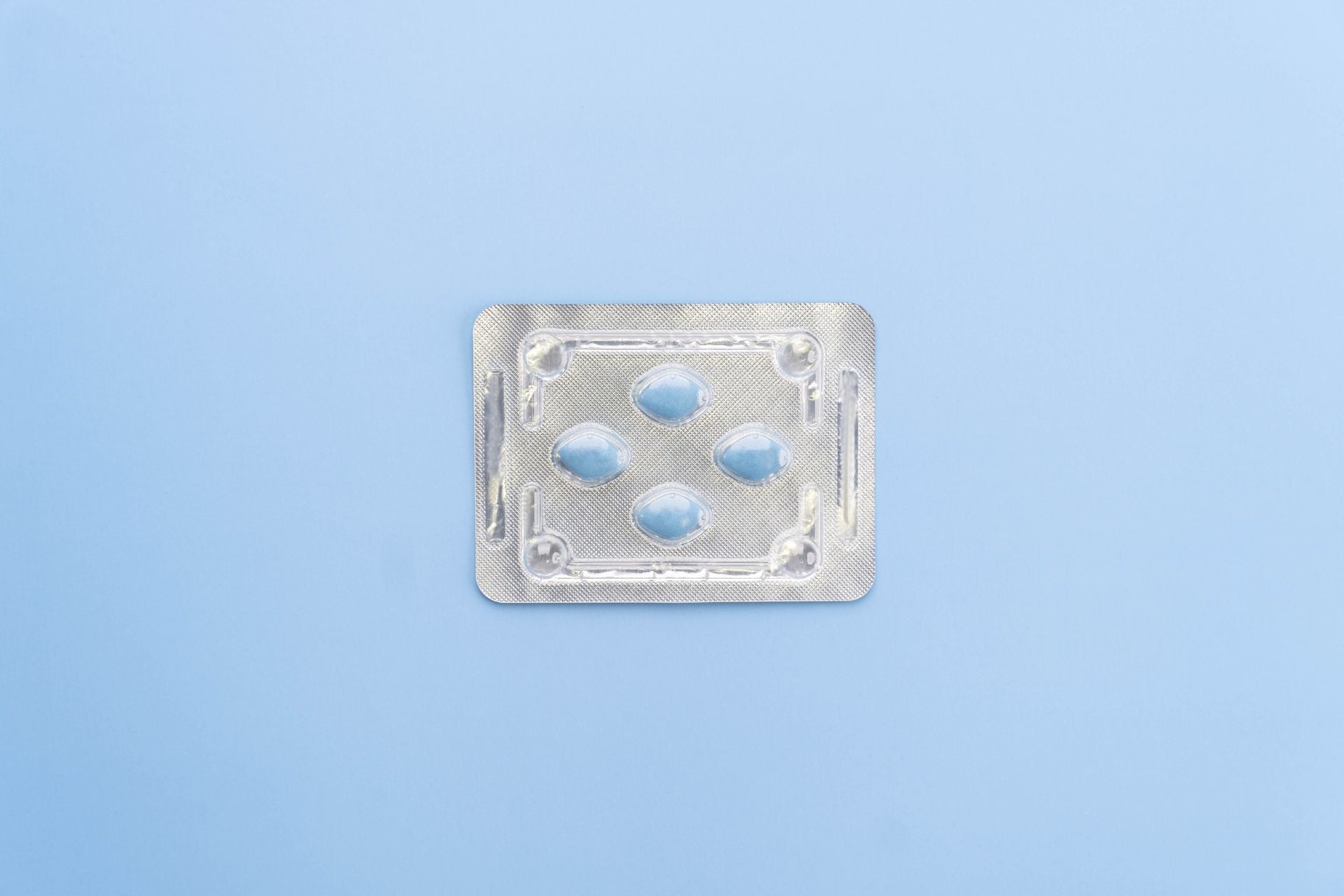 Sildenafil (Viagra) pills in blister package.