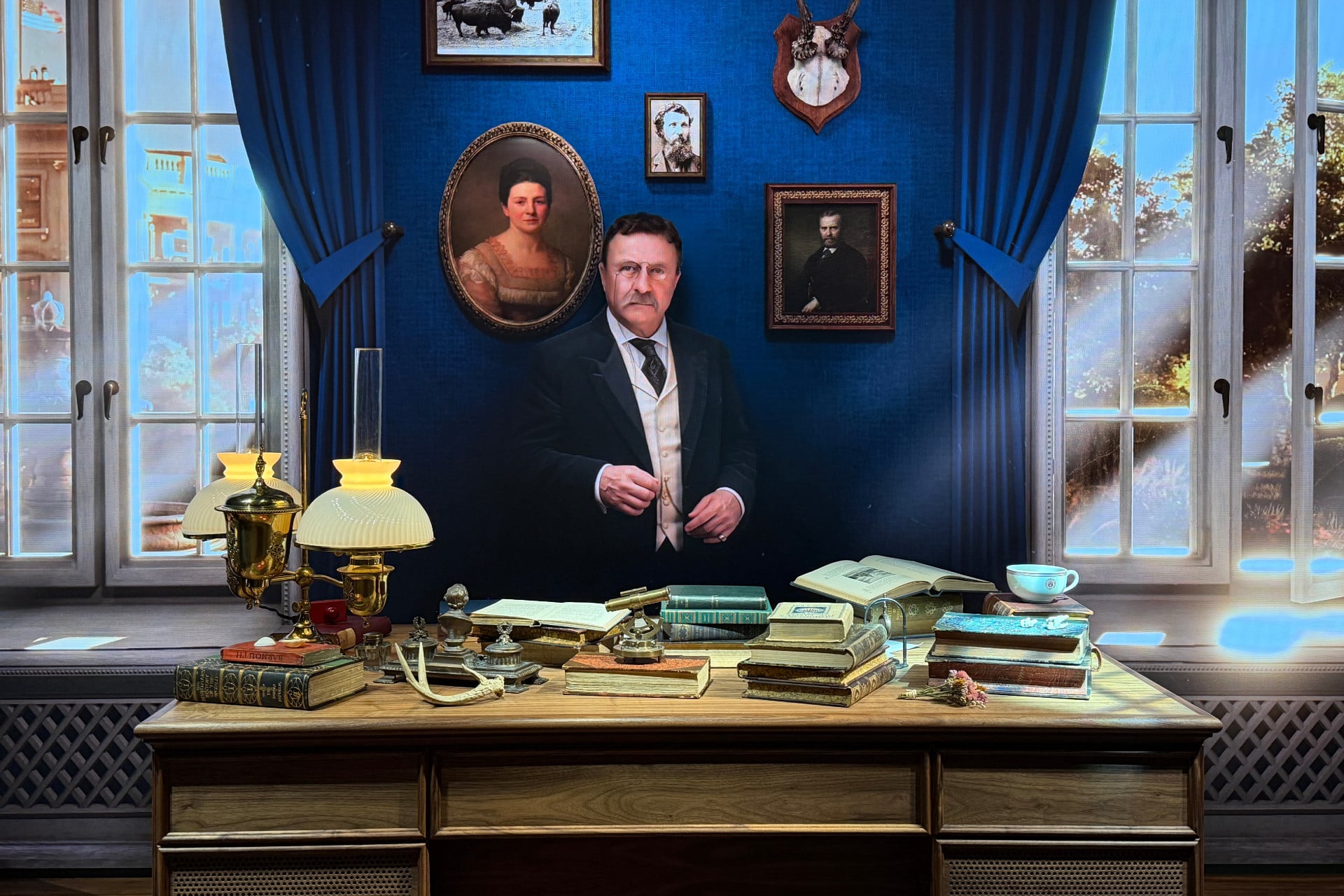 The new Theodore Roosevelt AI display at the Theodore Roosevelt Presidential Library in Medora, North Dakota.