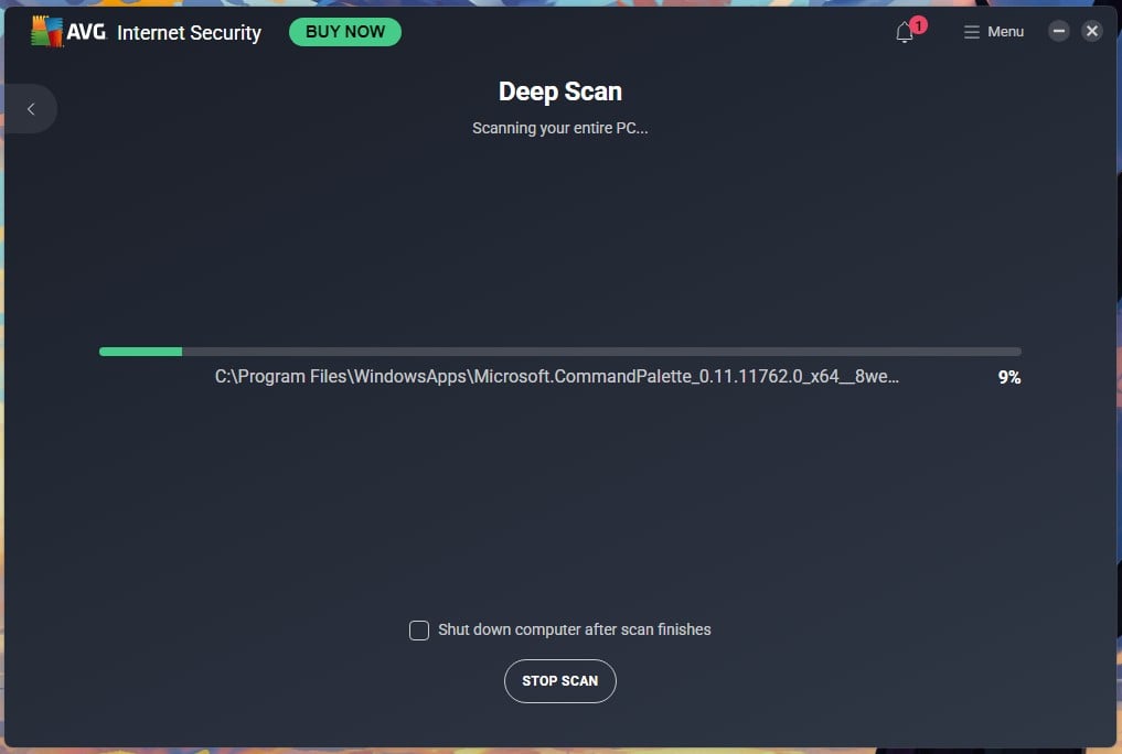 Avg Deep Scan