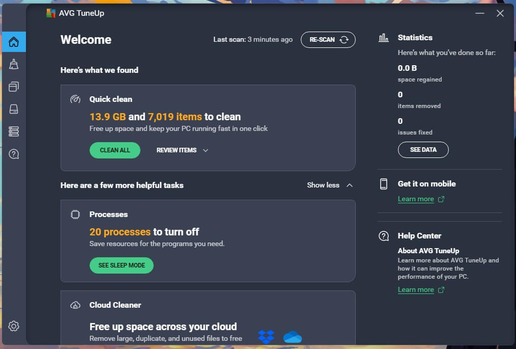 Avg Tuneup Ui