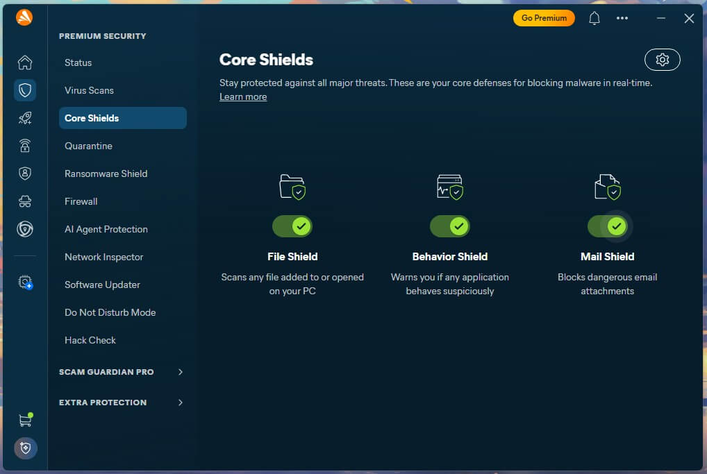 Avast Core Shields