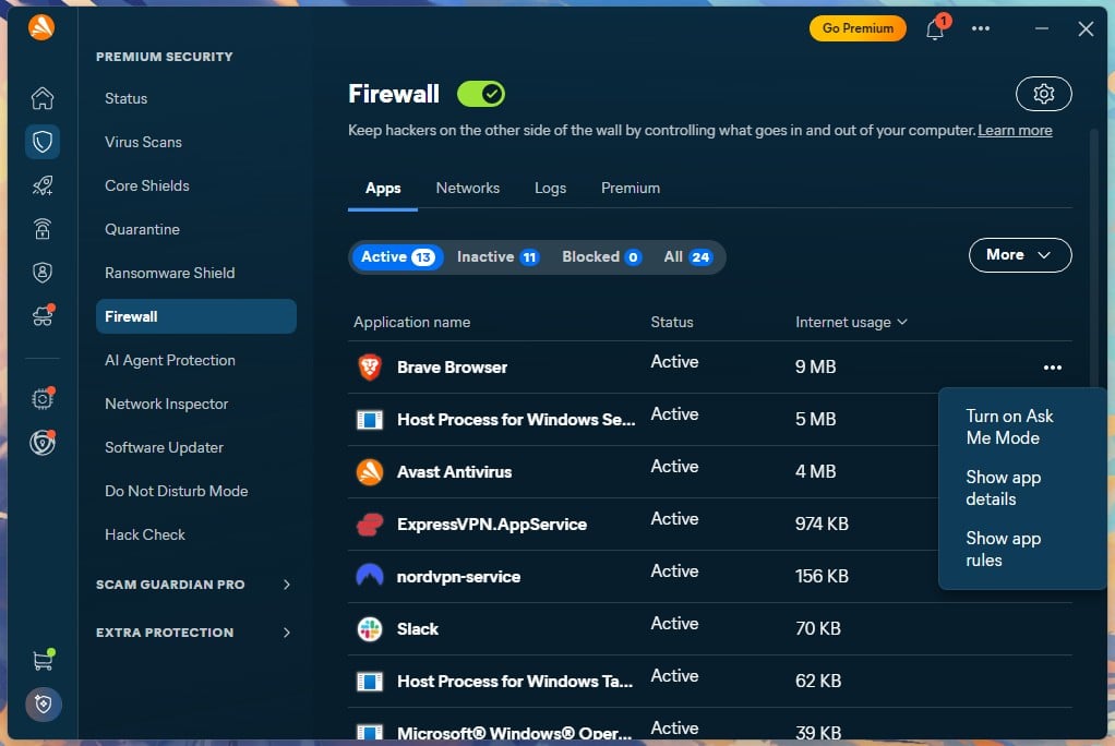 Avast Firewall