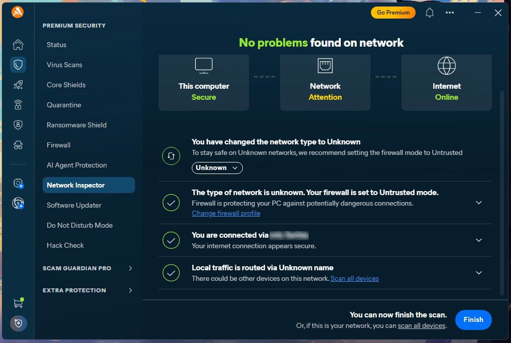Avast Network Inspector Scan