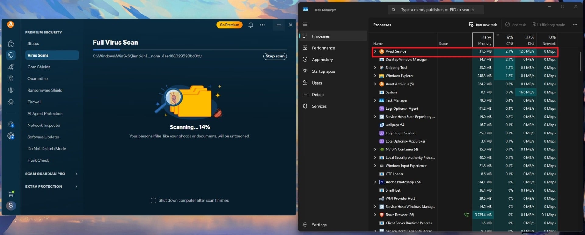 Avast One Full Virus Scan