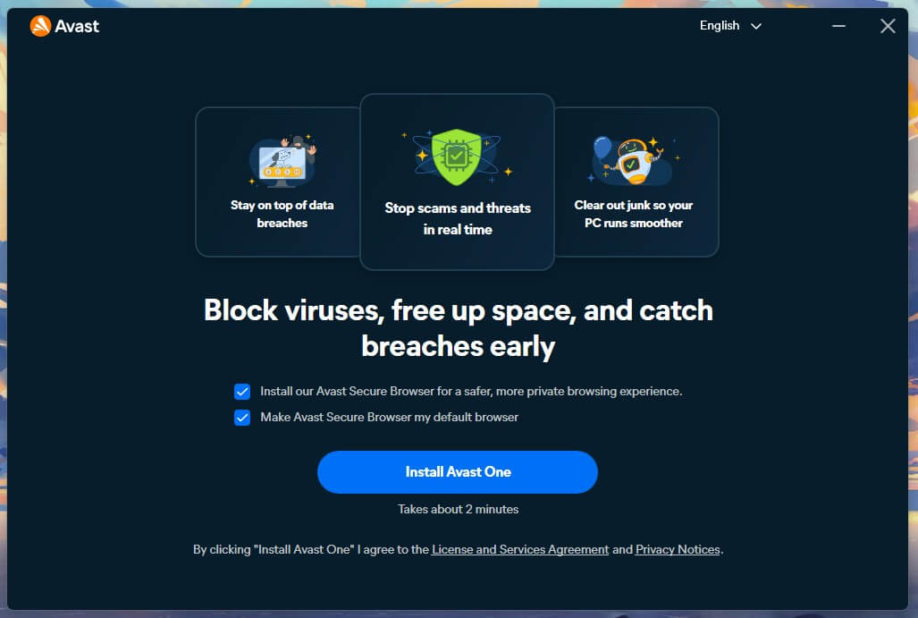 Avast One Setup Install