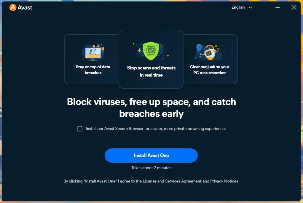Avast One Setup