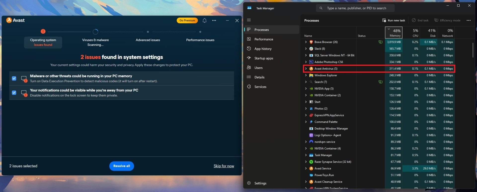Avast One Smart Scan