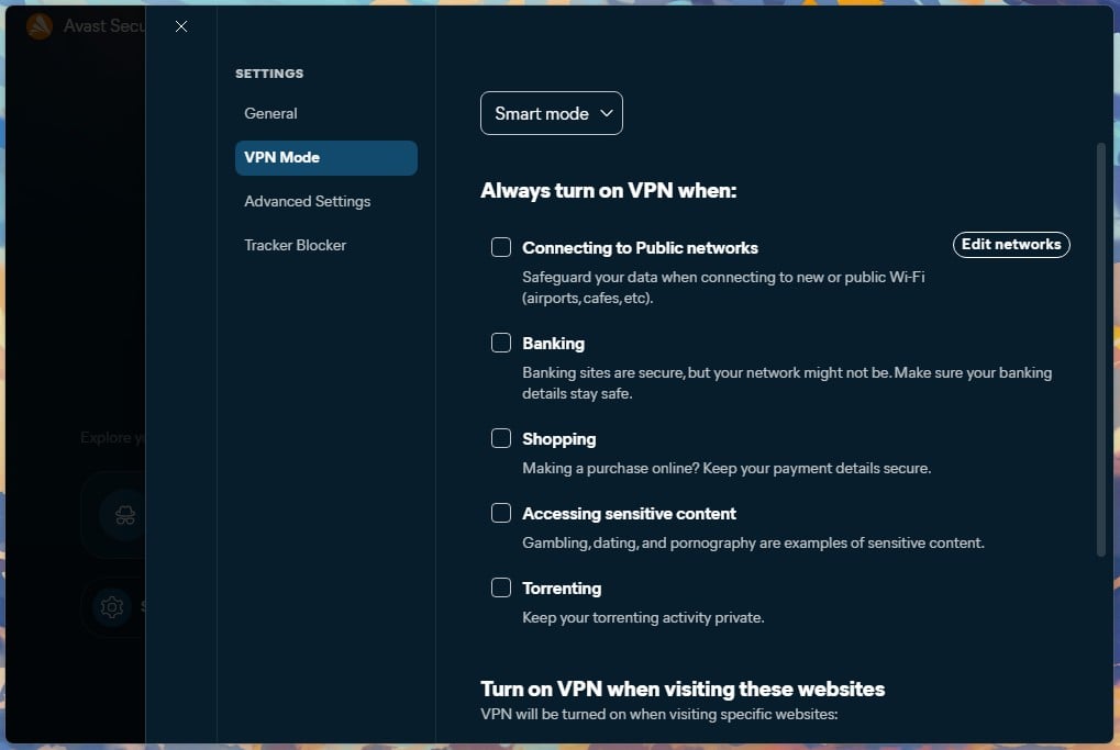 Avast Vpn Smart Mode