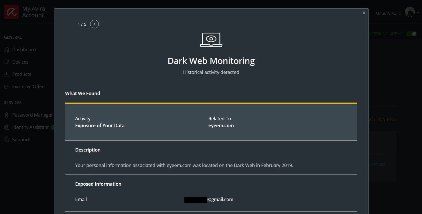 Avira Identity Assistant