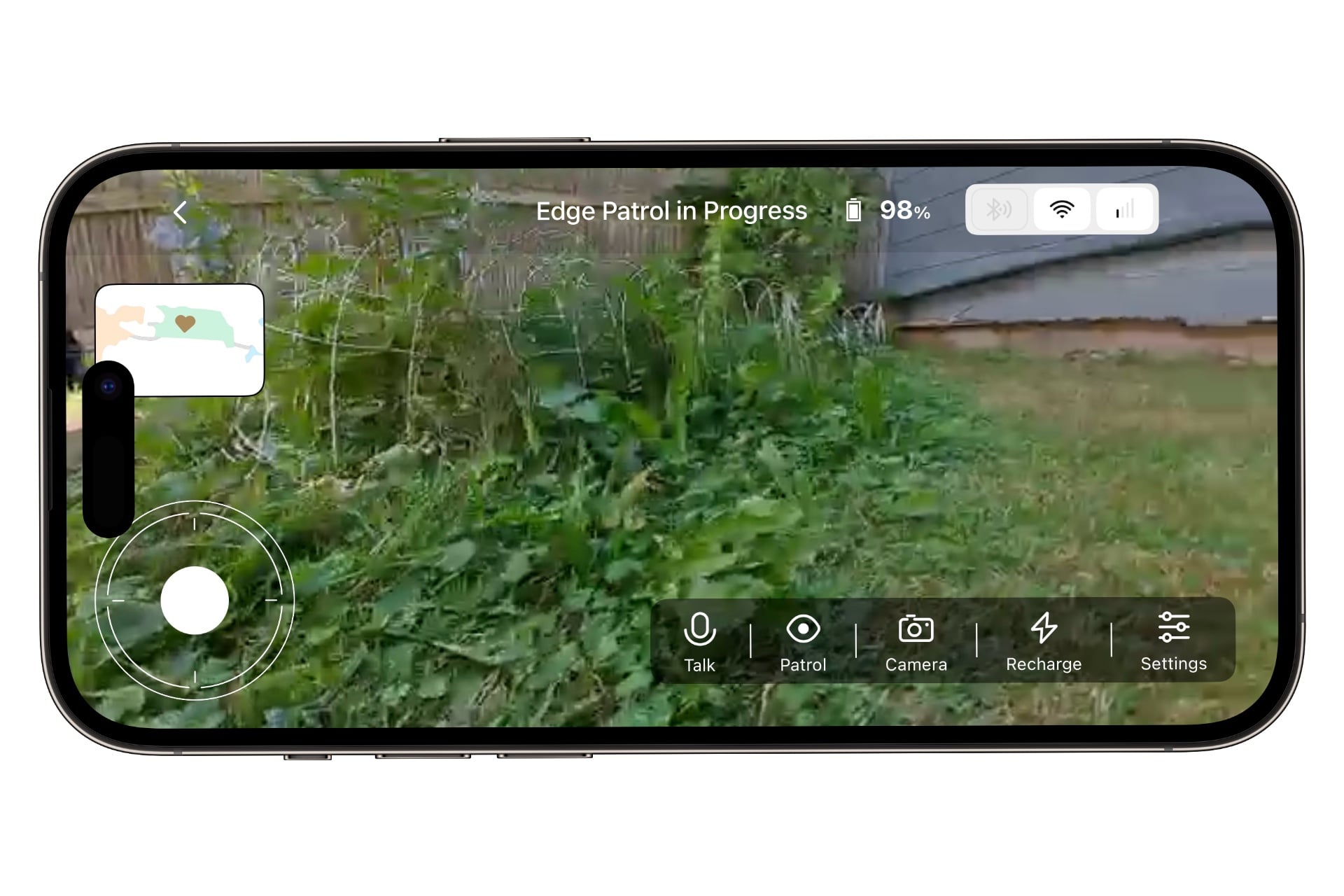 Screenshot of the A3 AWD Pro's first-person camera view