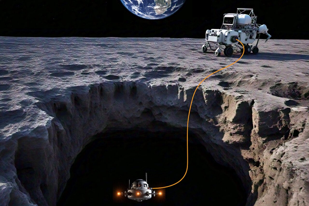 NASA Backs Wild Plan for a Laser-Powered Drone to Explore Giant Caves Below the Moon’s Surface