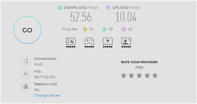 Native Speed Test