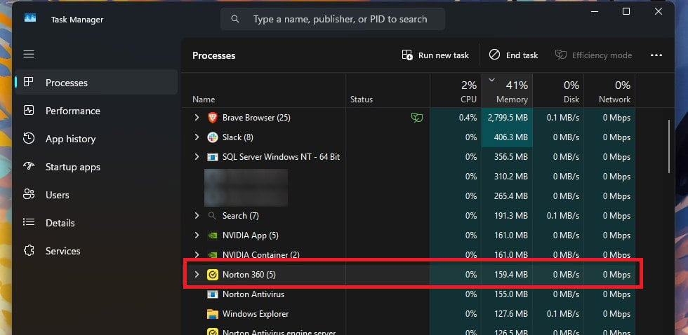 Norton Antivirus Idle Resources