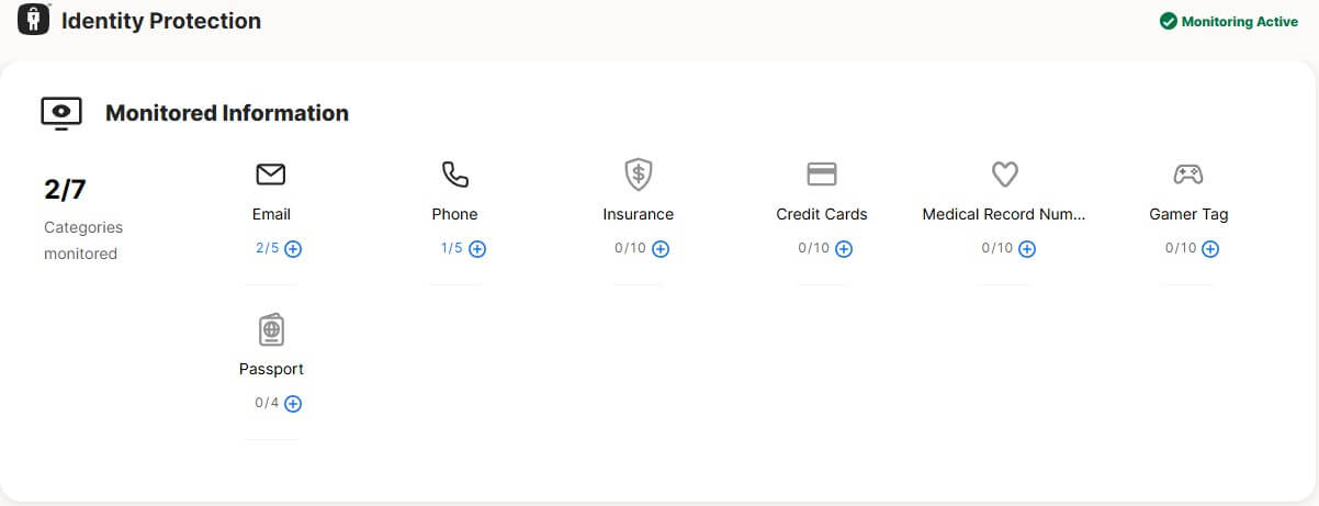 Norton Dark Web Monitoring