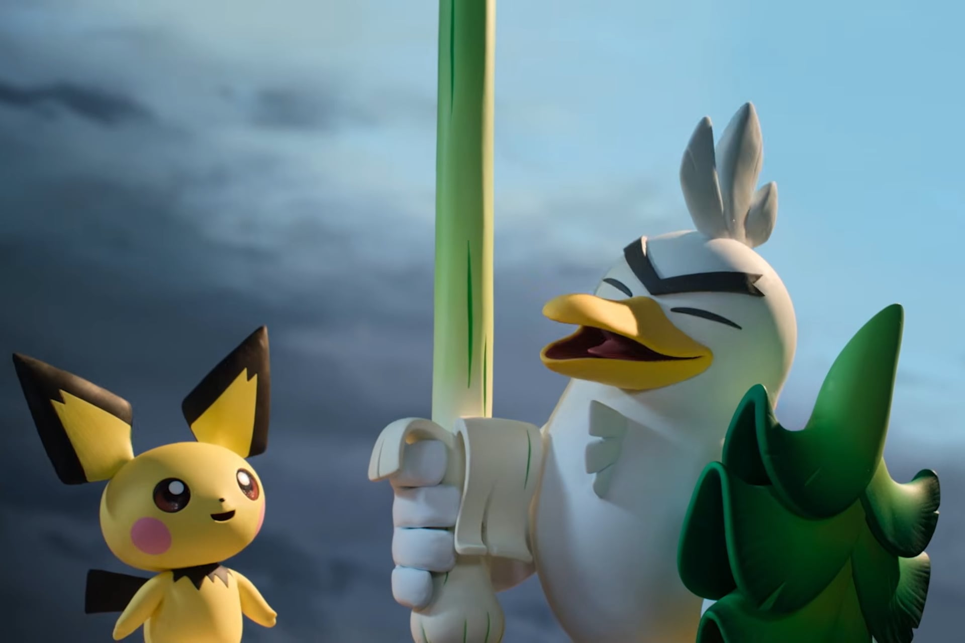 Pokémon Tales The Misadventures Of Sirfetch’d & Pichu still.