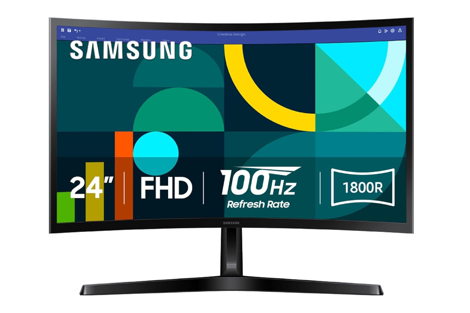 Samsung 24 Essential S3 (s36gd) Series Fhd 1800r Curved Computer Monitor