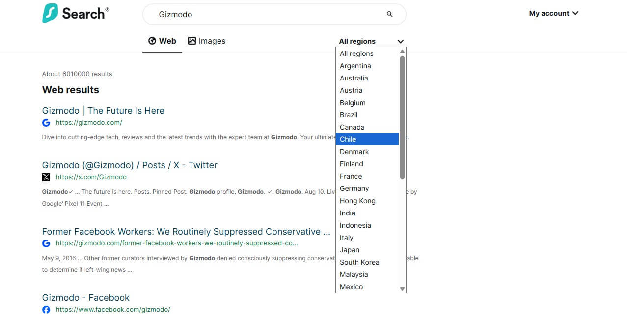 Surfshark Search Gizmodo