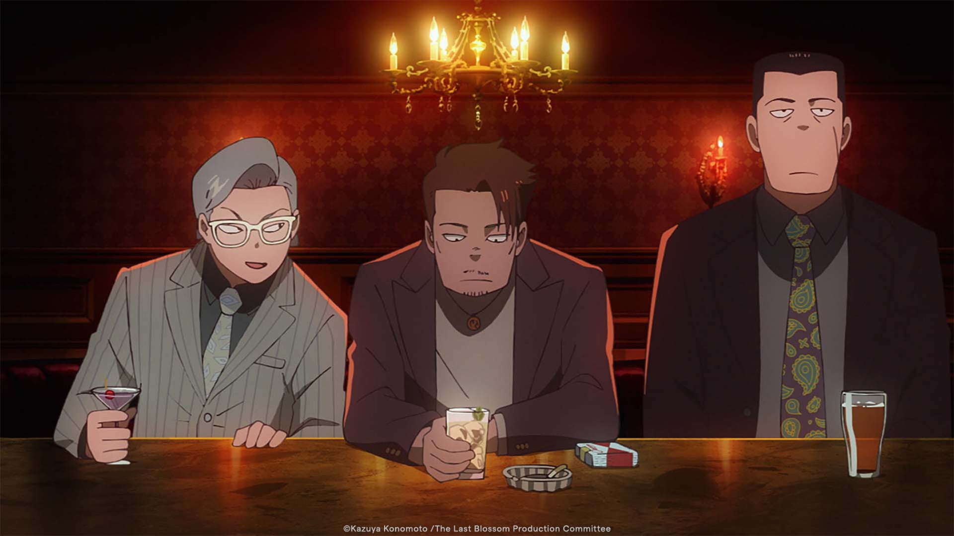 The Last Blossom still of men drinking at a bar.