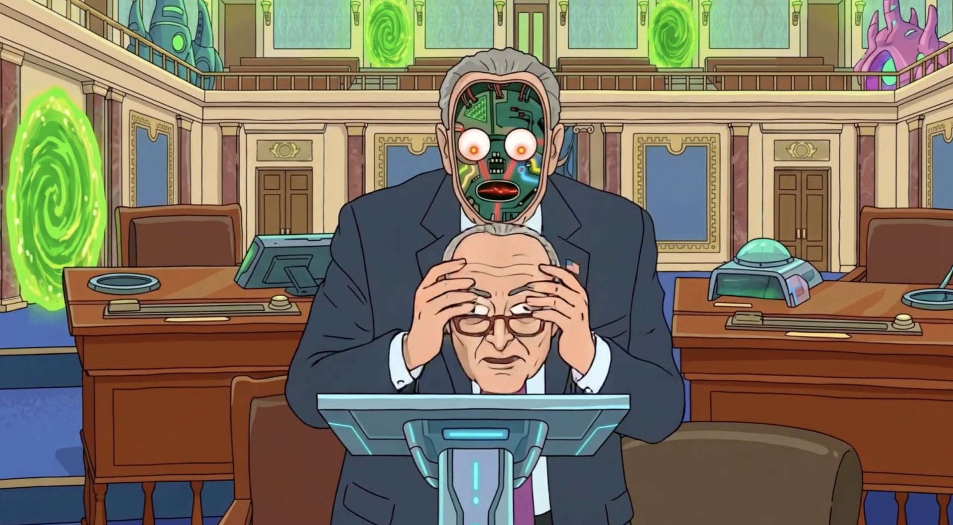 Whitehouse Rick And Morty's Schumer
