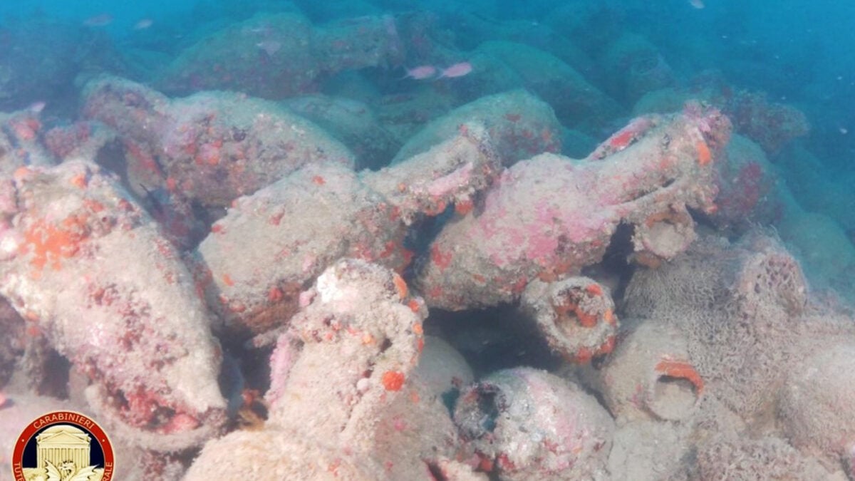 Free Divers Thought They Found a Weird Rock. It Was a 2,100-Year-Old Roman Shipwreck