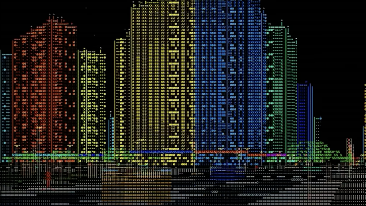 This 3D ASCII Cyberpunk City Should Absolutely Be Turned Into a Full Game