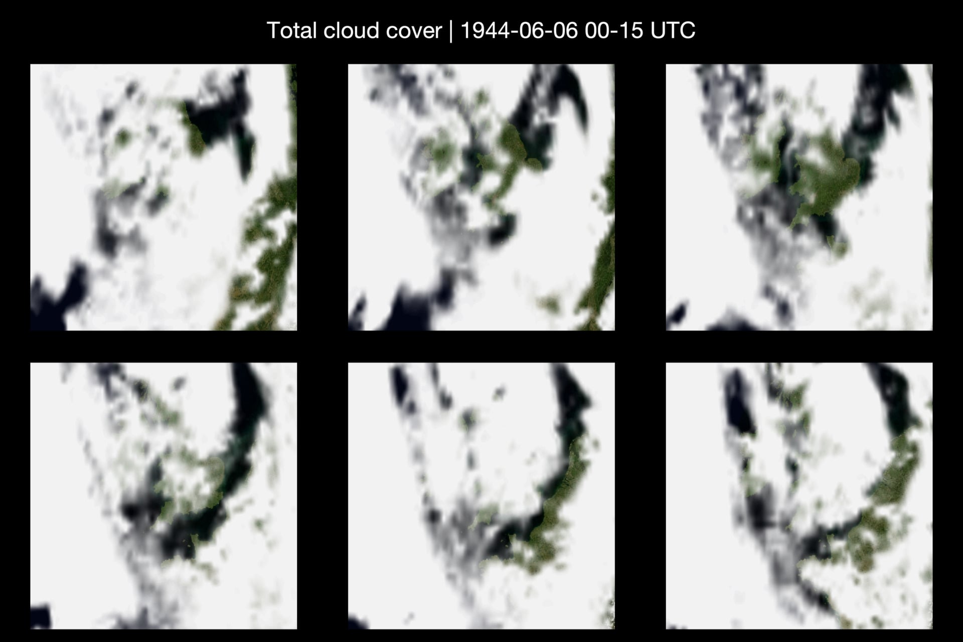 D-Day Cloud Cover Six Images