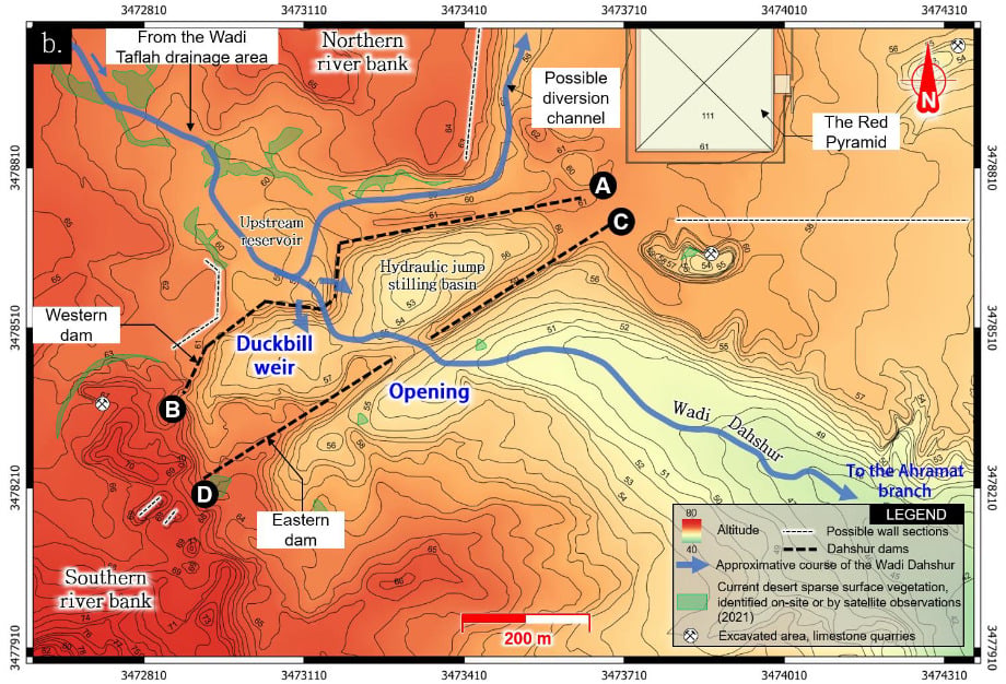 Dahshur Dams Map