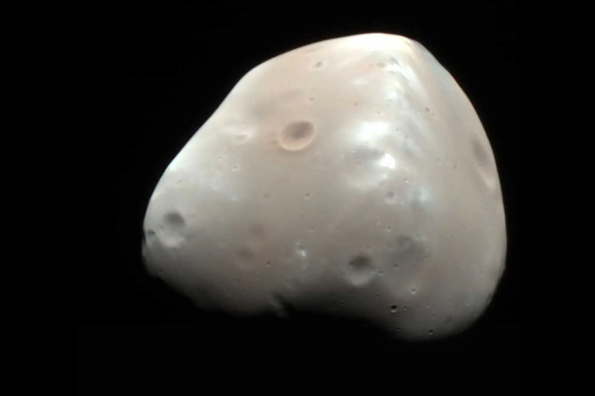 One of Mars' moons, Deimos