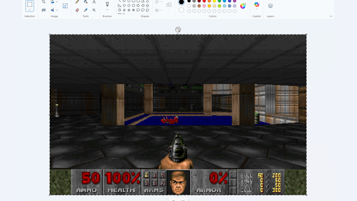 Today in Can It Run Doom?: Microsoft Paint!